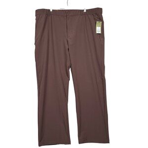 Goodfellow & Co Mens Tech Trousers XXL Brown 4-Way Stretch Wrinkle Resistant